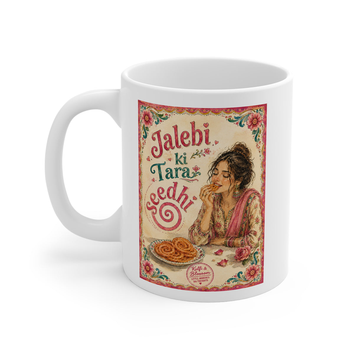 Jalebi Ki Tara Mug — Vintage Indian Sweets Illustration Coffee Cup
