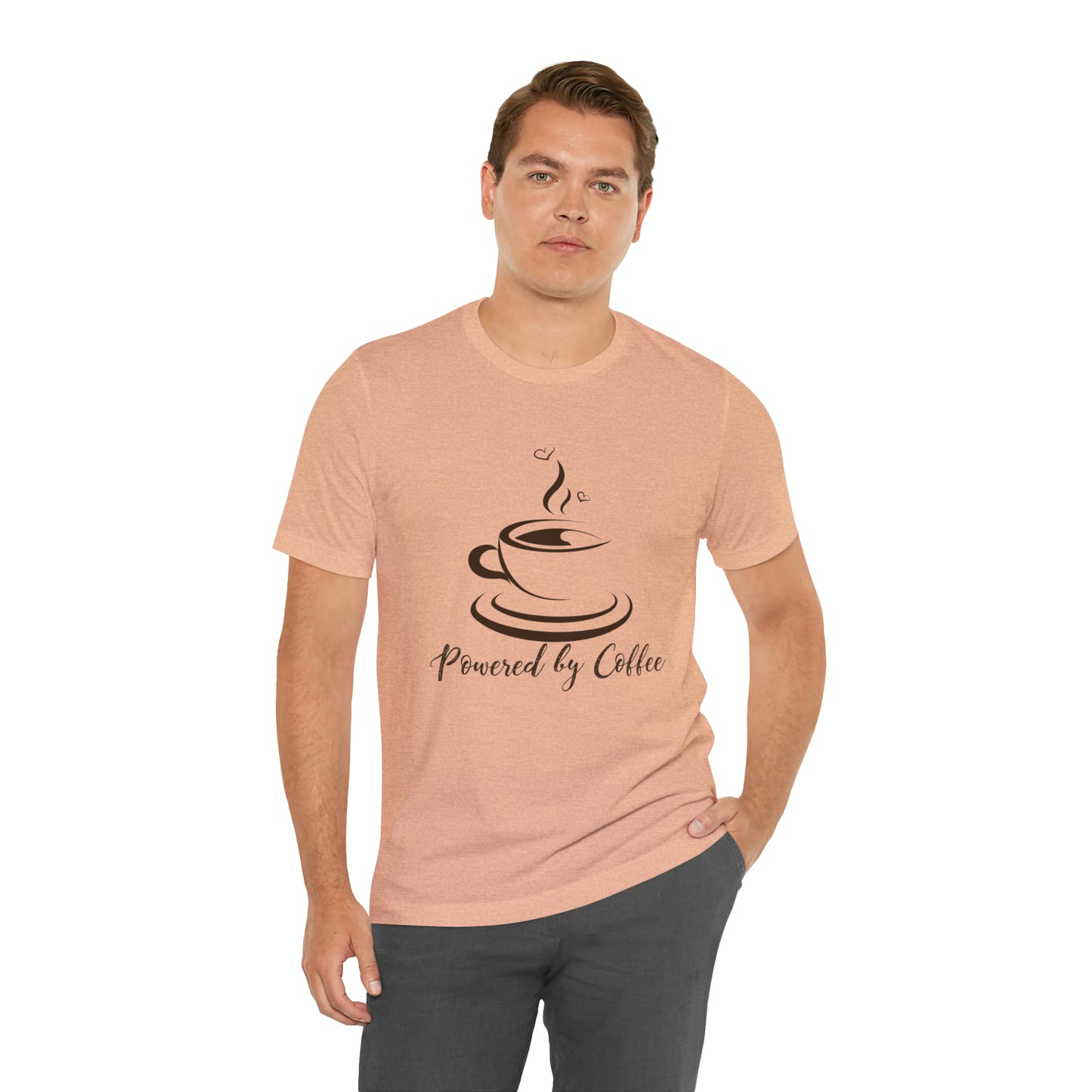 Powered by coffee Jersey Short Sleeve Tee