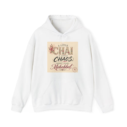 Hoodie — “A Little Chai, Little Chaos: Bohot Saari Mohabbat” Floral Graphic Sweatshirt