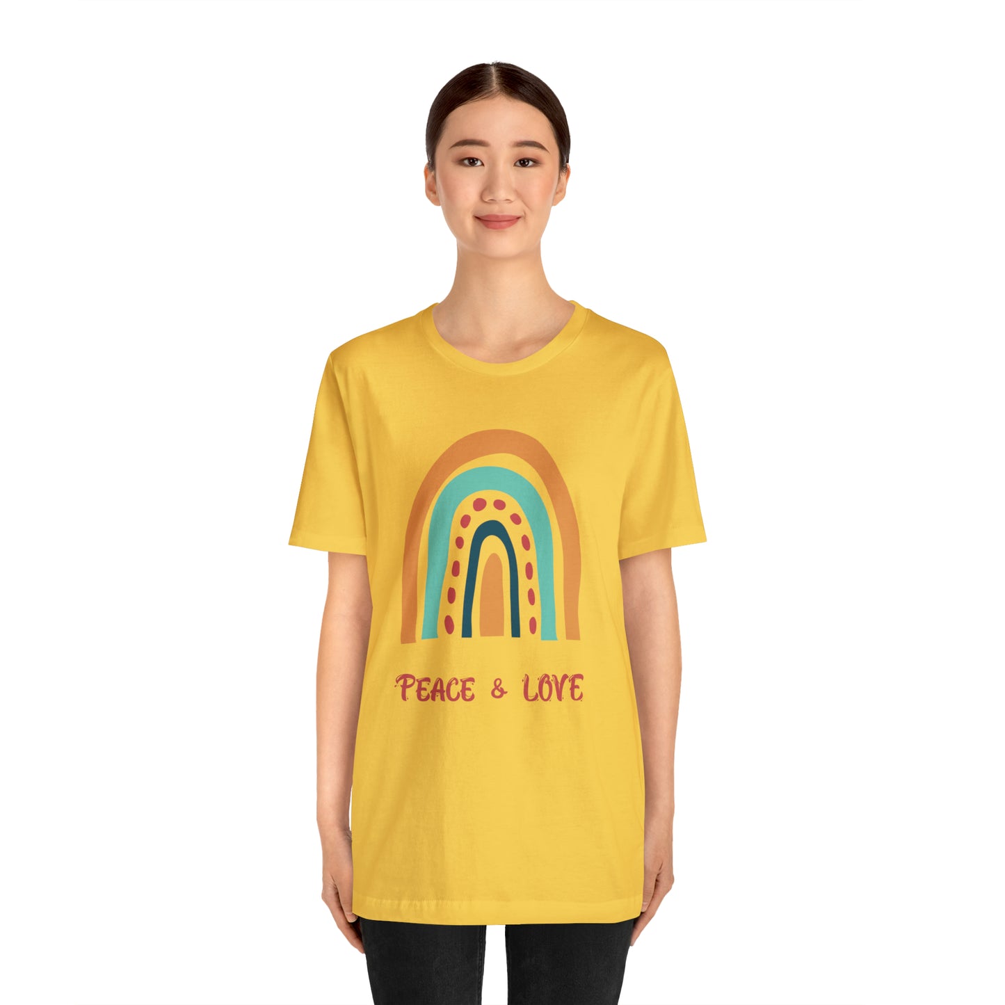 Peace and love Jersey Short Sleeve Tee