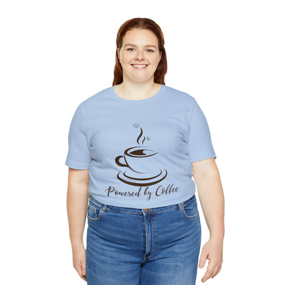 Powered by coffee Jersey Short Sleeve Tee