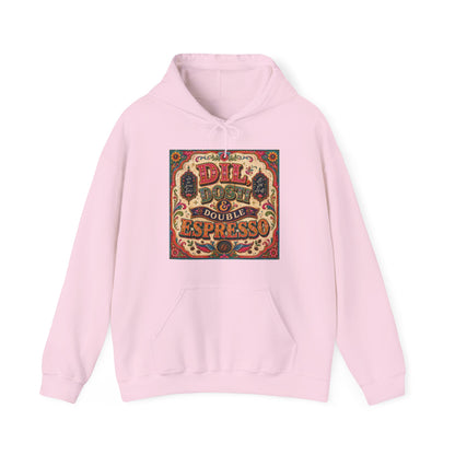 Espresso Vibes Hoodie — 'Dil Dosti & Double Espresso' Vintage Coffee Graphic