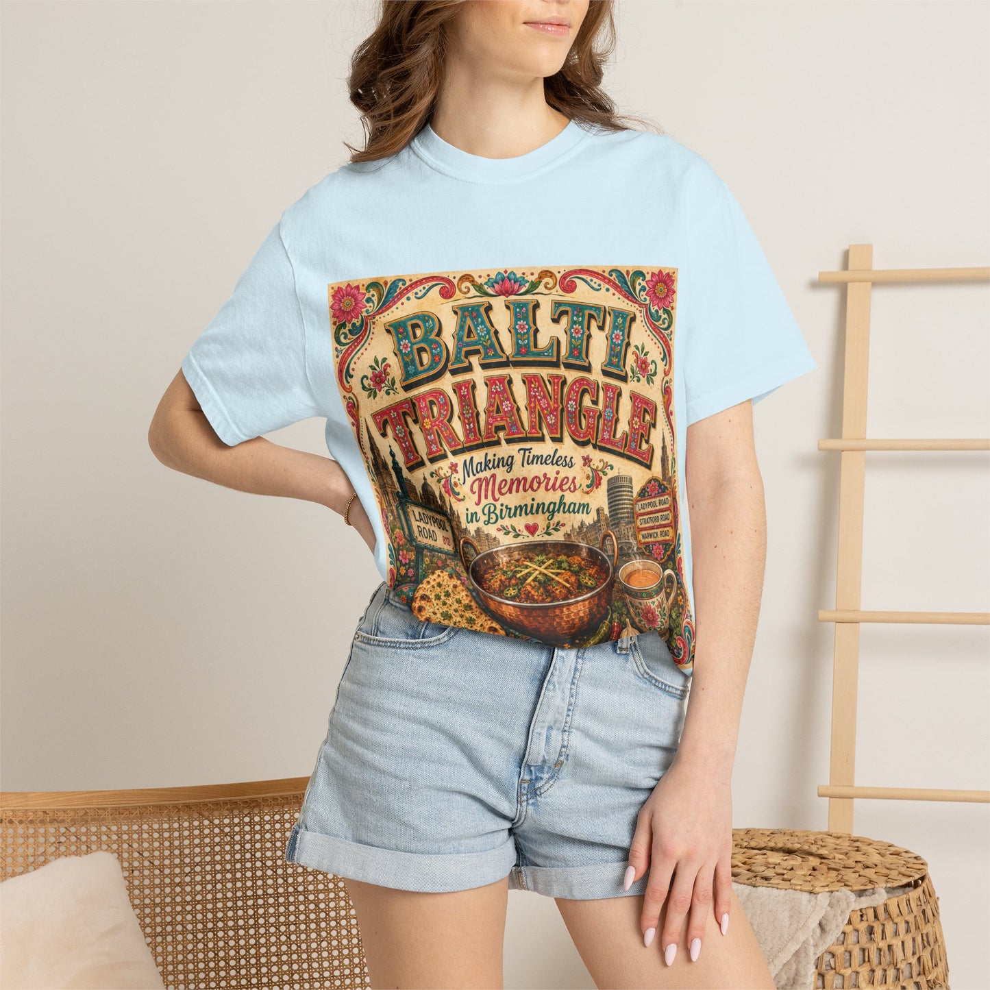 Balthi Triangle Vintage Indian Food T-Shirt