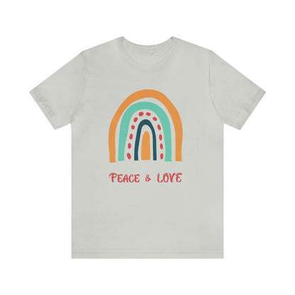 Peace and love Jersey Short Sleeve Tee