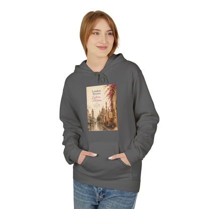 Autumn Paris Street Hoodie - 'Leaves Falling, Coffee Calling' Vintage Cityscape