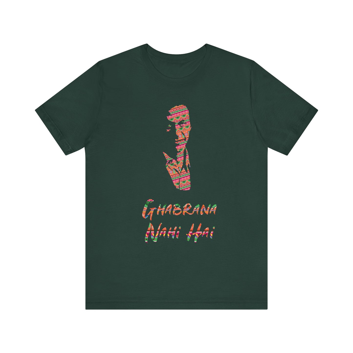 Ghabrana Nahi Hai Tee, Funny Cotton Shirt, Motivational Gift, Casual Wear, Gift for Him/Her, Unique Graphic T-shirt