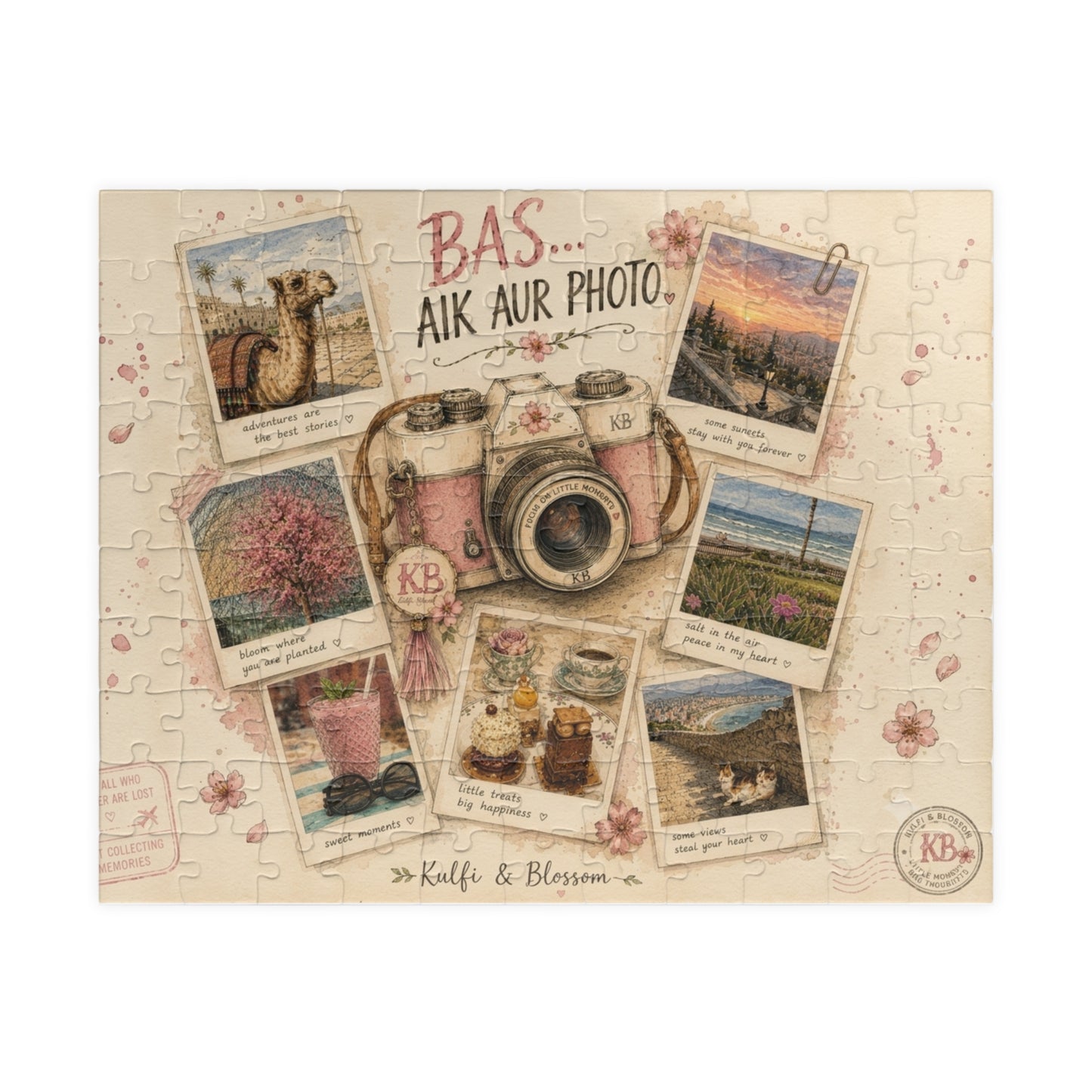 Vintage Camera Photo Collage Puzzle — 'BAS. AIK AUR PHOTO.' 252/520/1014 pcs