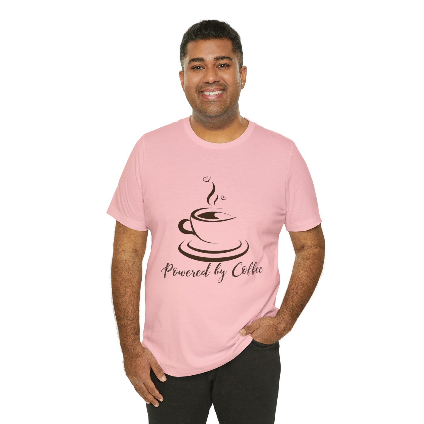 Powered by coffee Jersey Short Sleeve Tee