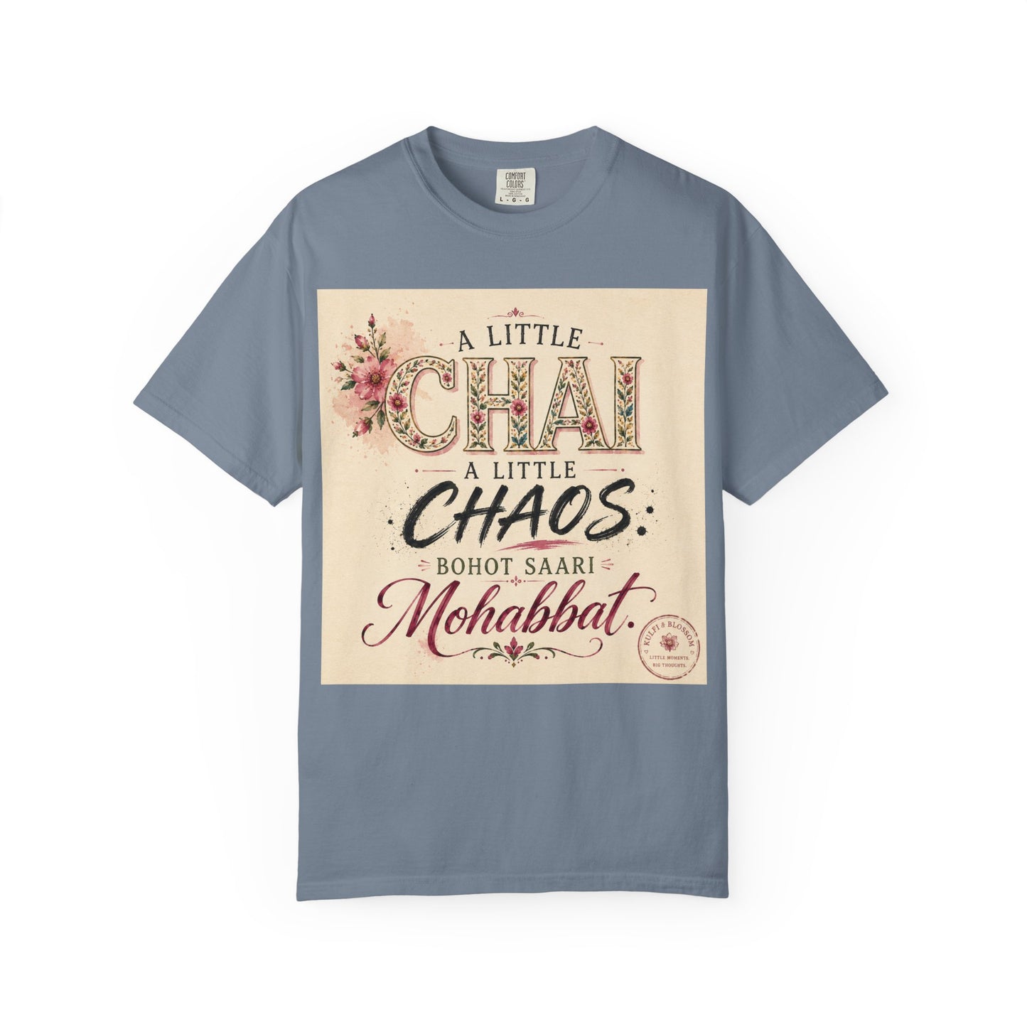 Chai & Chaos Tee — A Little Chai, A Little Chaos Vintage Floral T-Shirt