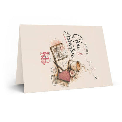 Greeting Card — "Powered by Chai & Adventure" Travel-Inspired Note Card