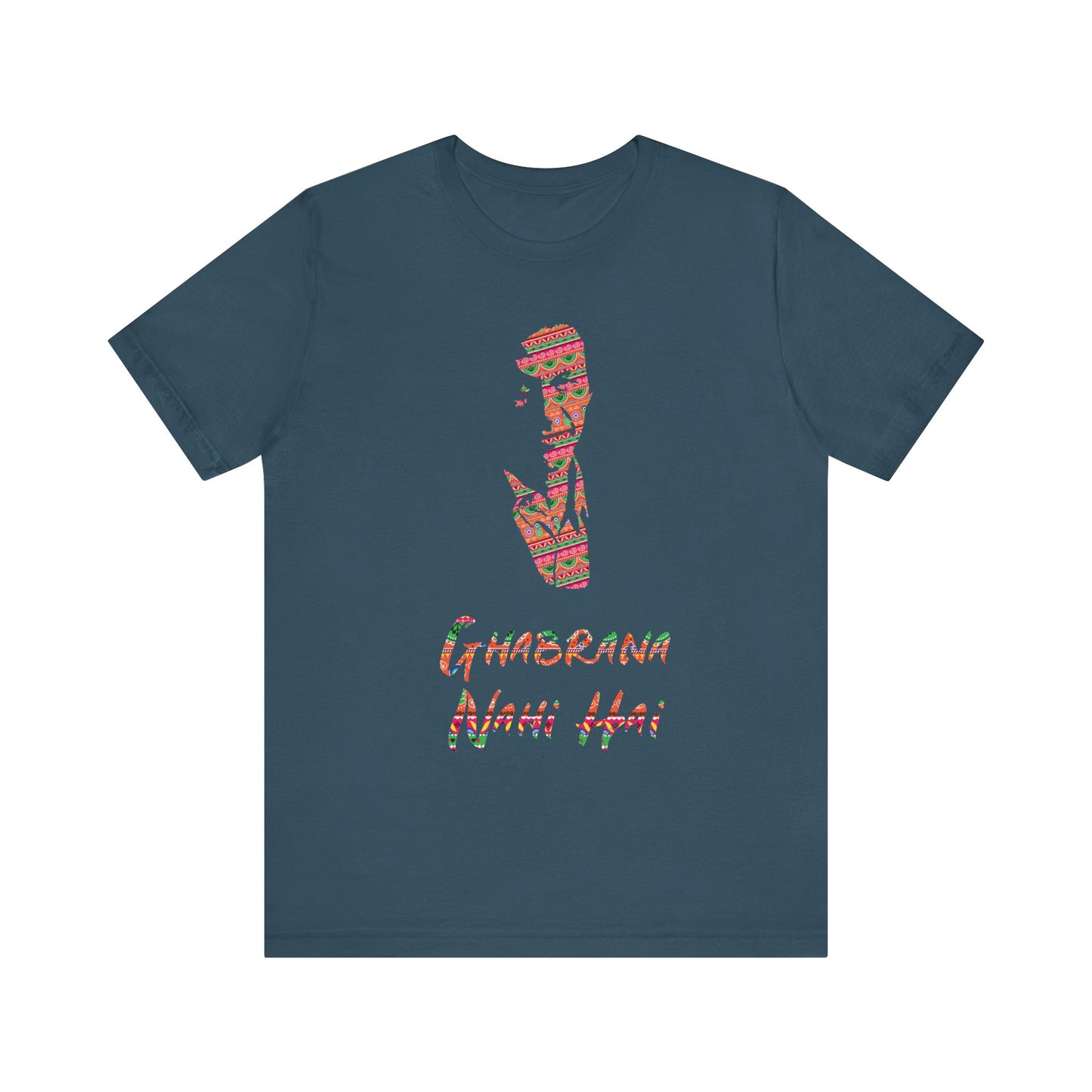 Ghabrana Nahi Hai Tee, Funny Cotton Shirt, Motivational Gift, Casual Wear, Gift for Him/Her, Unique Graphic T-shirt