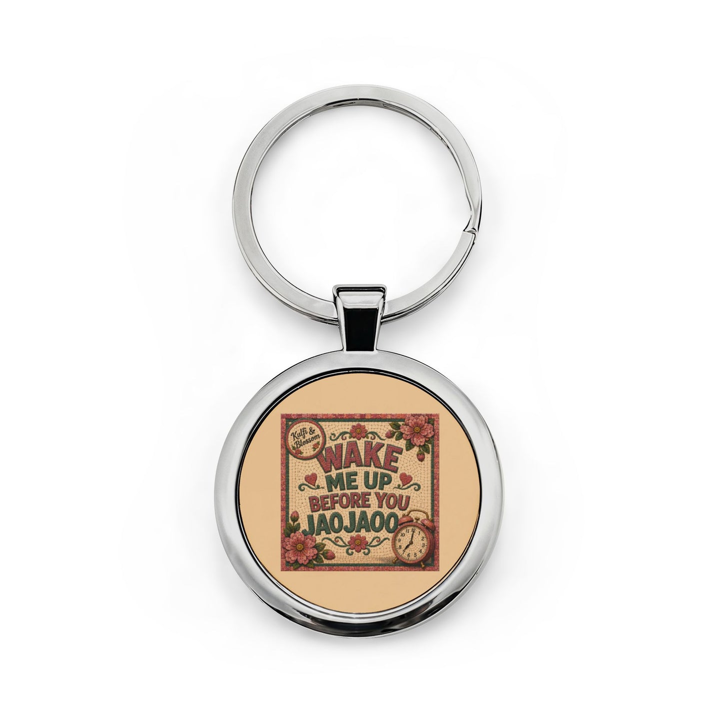 Make Me Up Before You Jalapeno Round Stainless Steel Keychain