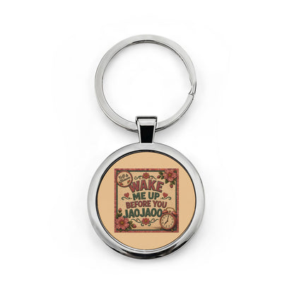 Make Me Up Before You Jalapeno Round Stainless Steel Keychain