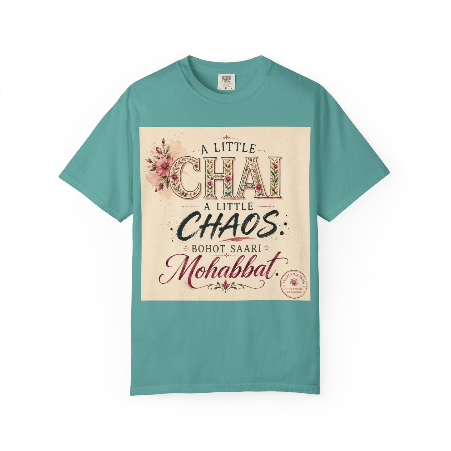 Chai & Chaos Tee — A Little Chai, A Little Chaos Vintage Floral T-Shirt