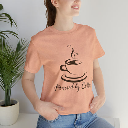 Powered by coffee Jersey Short Sleeve Tee