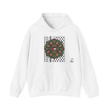 Keffiyah mandala palestine Heavy Blend Hooded Sweatshirt