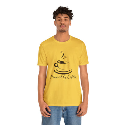 Powered by coffee Jersey Short Sleeve Tee