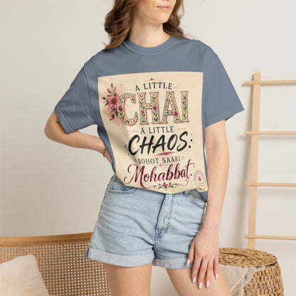 Chai & Chaos Tee — A Little Chai, A Little Chaos Vintage Floral T-Shirt