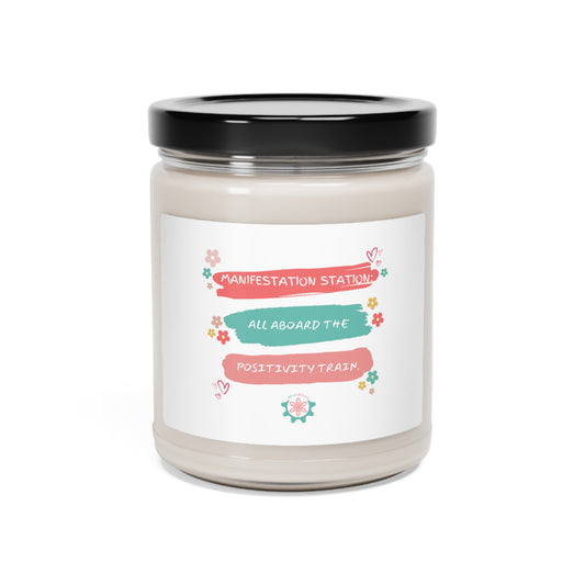 Scented Soy Candle, 9oz Mind Bloom, sea salt and orchid.