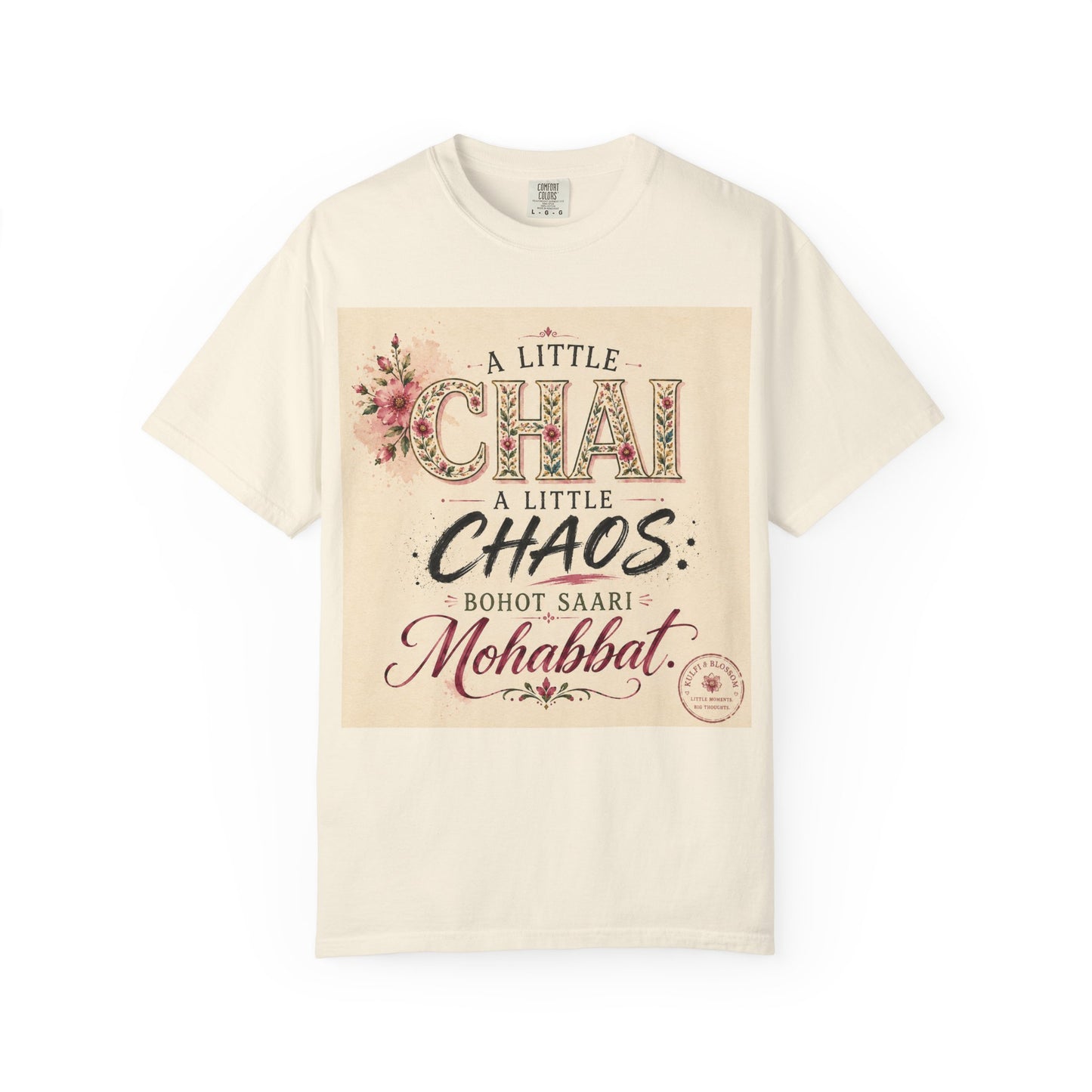 Chai & Chaos Tee — A Little Chai, A Little Chaos Vintage Floral T-Shirt