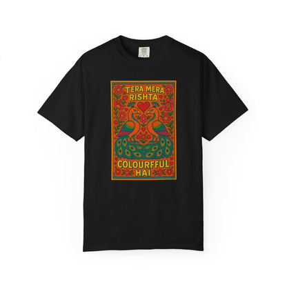 Tera Mera Rishta T-Shirt, Unisex Graphic Tee, Casual Wear, Festive Gift, Ethnic Design, Summer Top