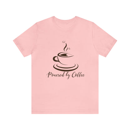 Powered by coffee Jersey Short Sleeve Tee