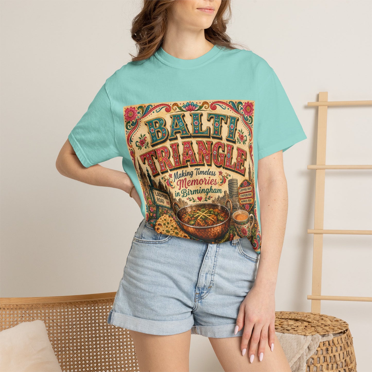 Balthi Triangle Vintage Indian Food T-Shirt