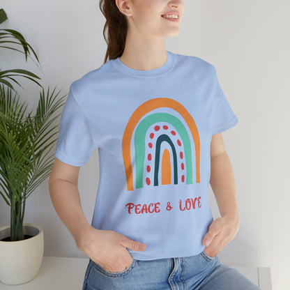 Peace and love Jersey Short Sleeve Tee