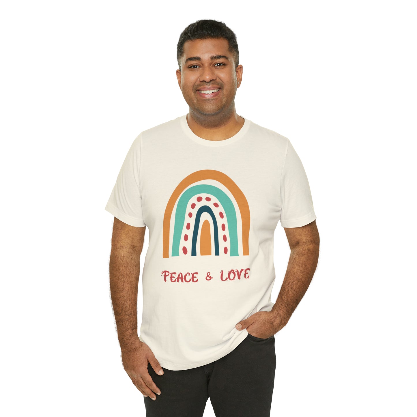 Peace and love Jersey Short Sleeve Tee