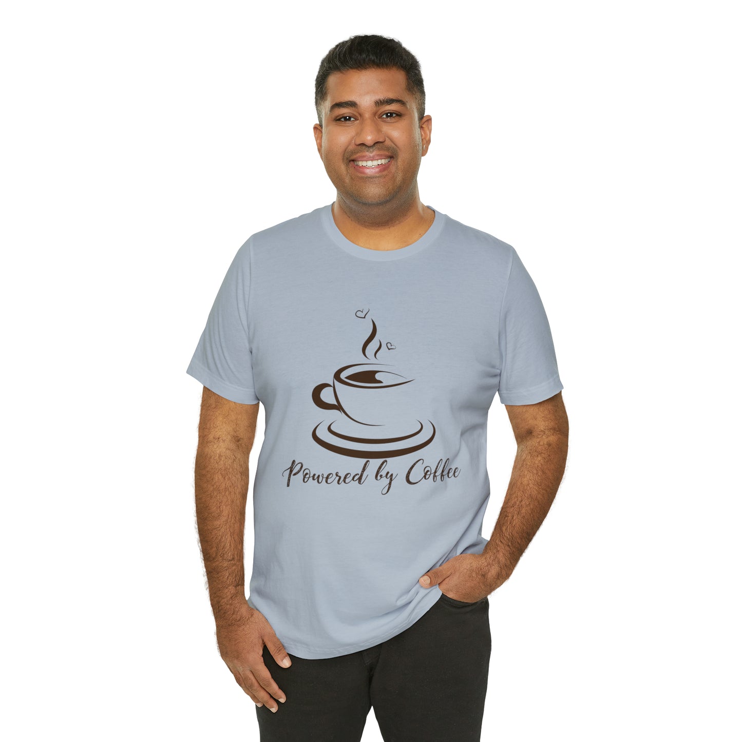 Powered by coffee Jersey Short Sleeve Tee