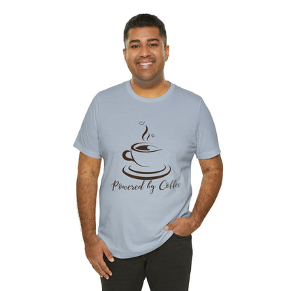 Powered by coffee Jersey Short Sleeve Tee