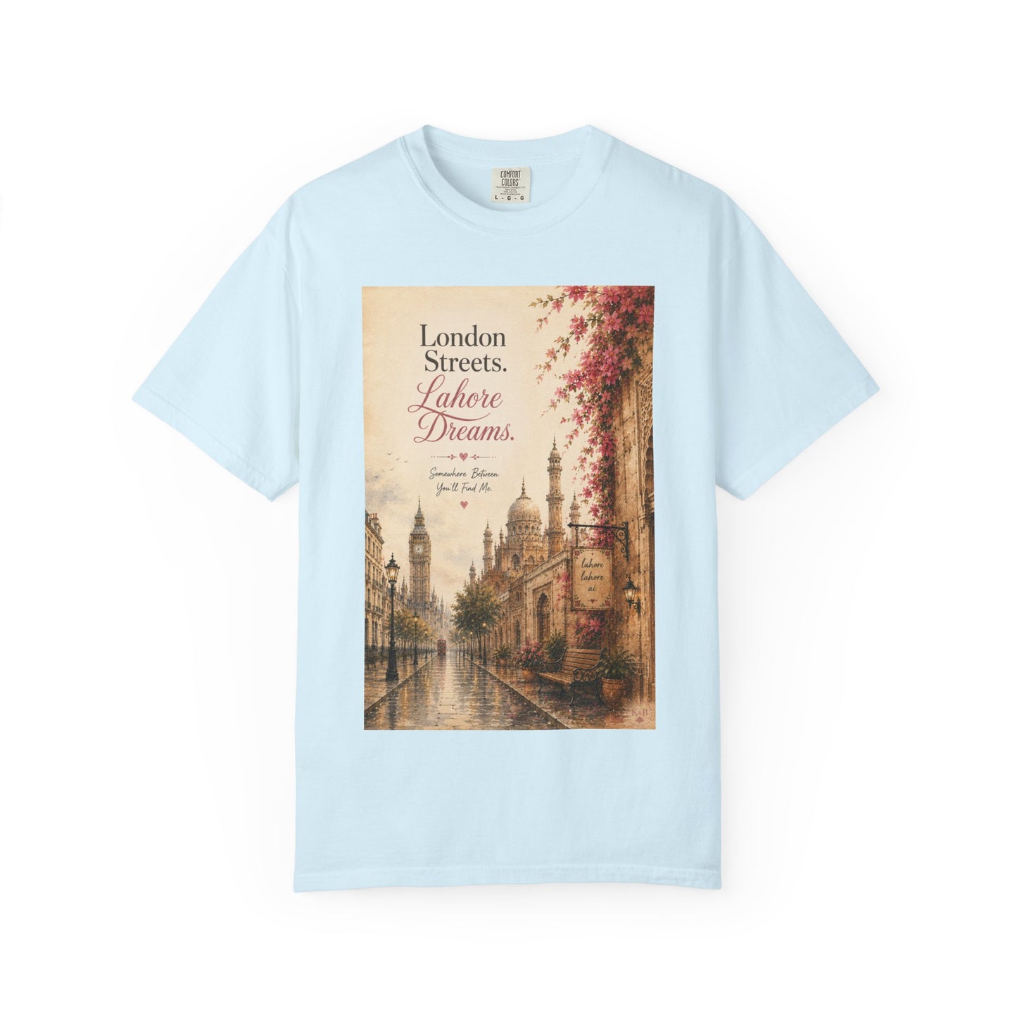 London Streets Vintage Tee — 'London Streets, Labor Dreams' Scenic Graphic T‑Shirt