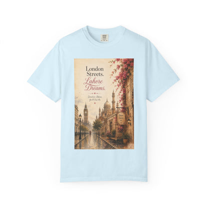 London Streets Vintage Tee — 'London Streets, Labor Dreams' Scenic Graphic T‑Shirt
