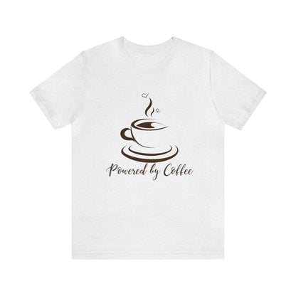 Powered by coffee Jersey Short Sleeve Tee