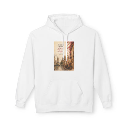 Autumn Paris Street Hoodie - 'Leaves Falling, Coffee Calling' Vintage Cityscape