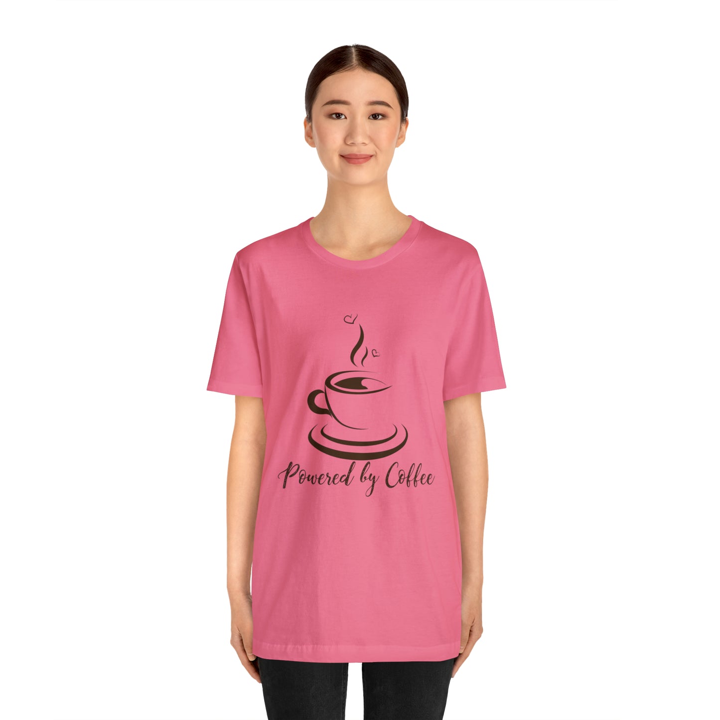 Powered by coffee Jersey Short Sleeve Tee