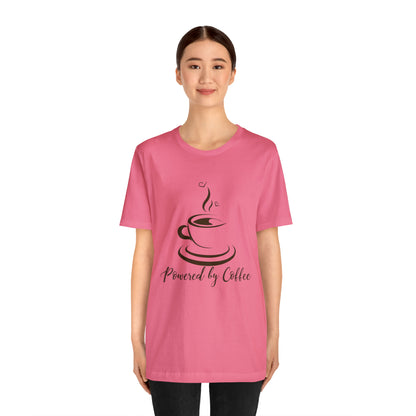 Powered by coffee Jersey Short Sleeve Tee