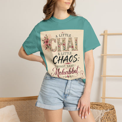 Chai & Chaos Tee — A Little Chai, A Little Chaos Vintage Floral T-Shirt