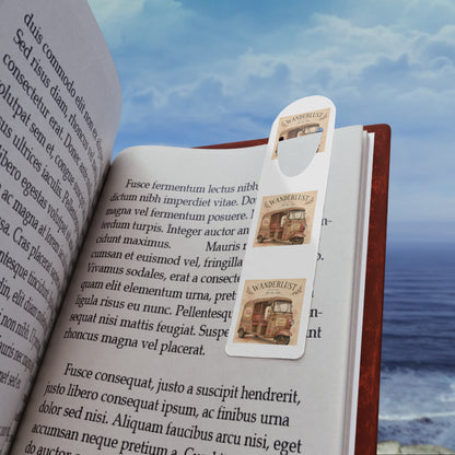 Wanderlust Vintage Camper Bookmark — Retro Travel Van Reading Marker