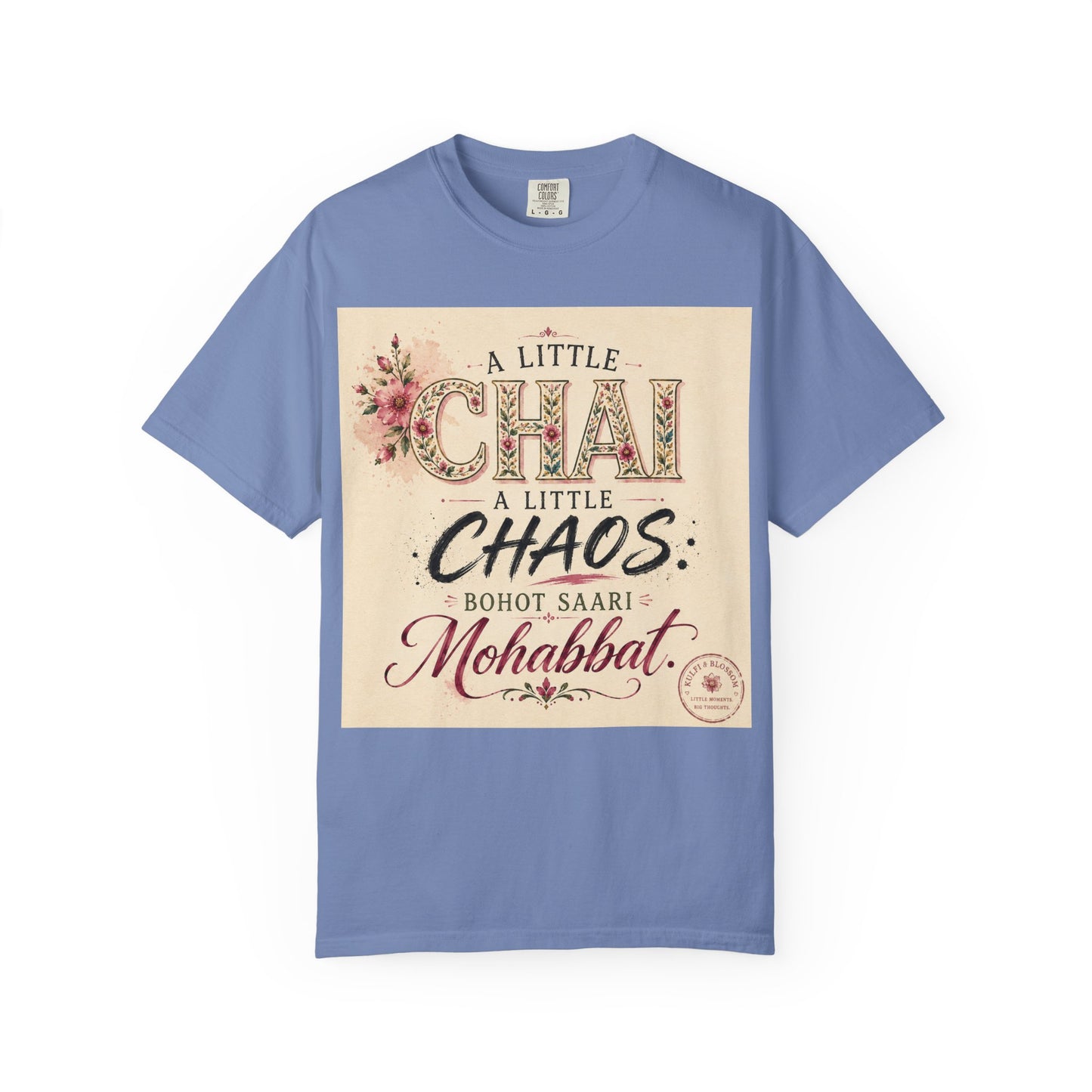 Chai & Chaos Tee — A Little Chai, A Little Chaos Vintage Floral T-Shirt