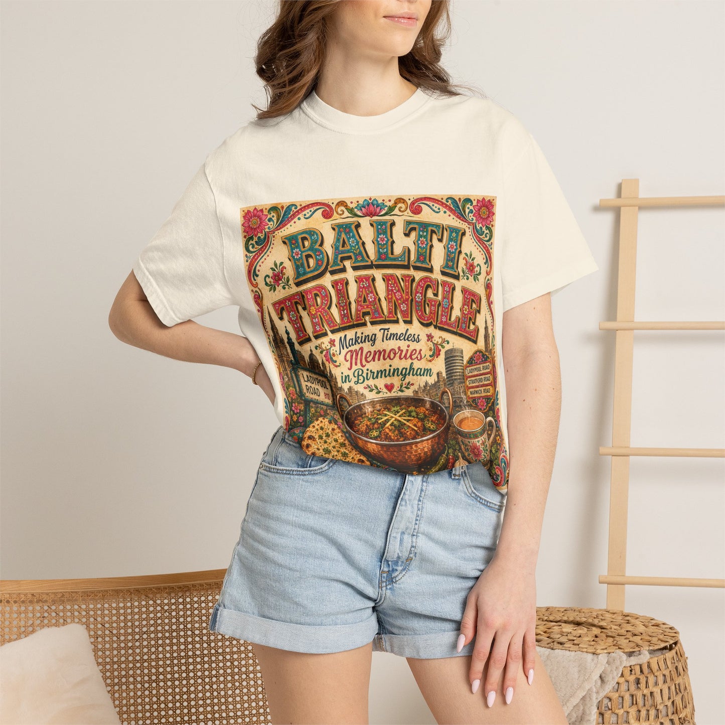 Balthi Triangle Vintage Indian Food T-Shirt
