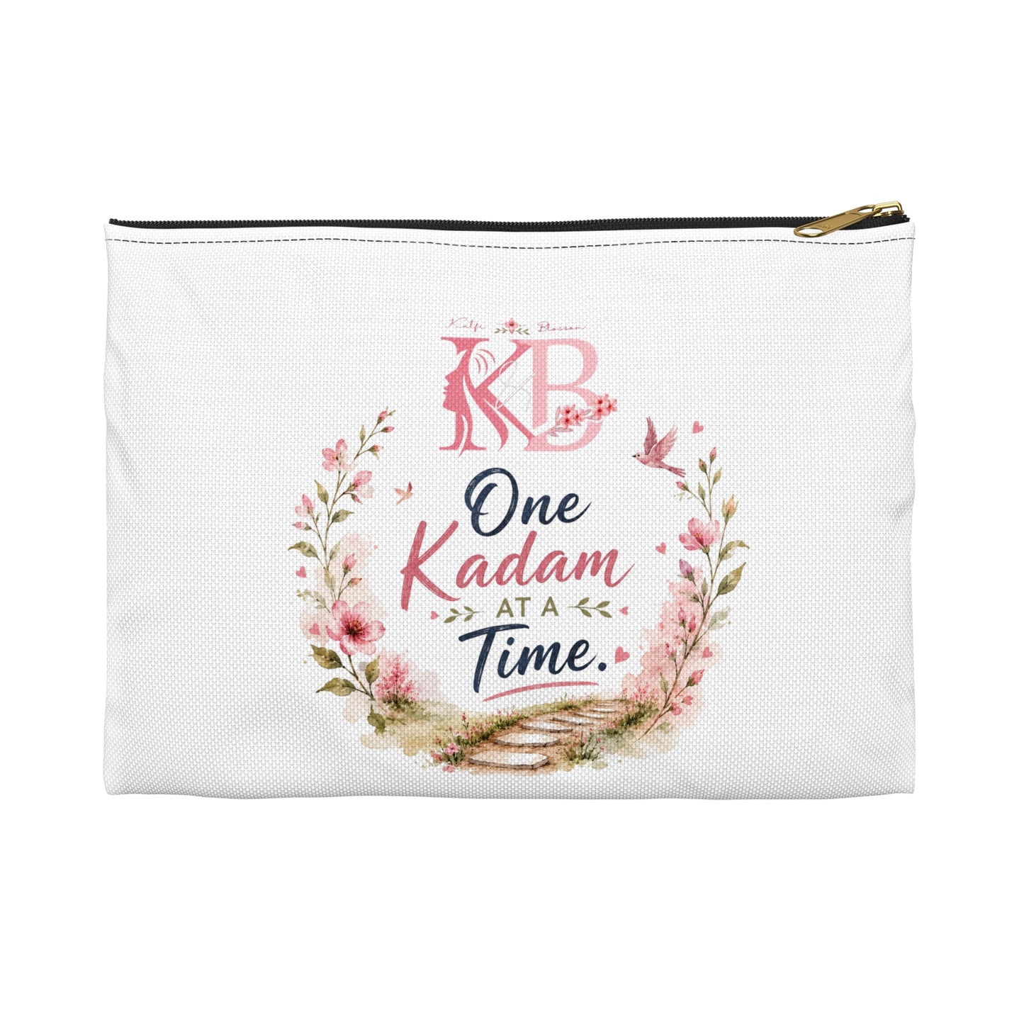 One Kadam At A Time Floral Accessory Pouch