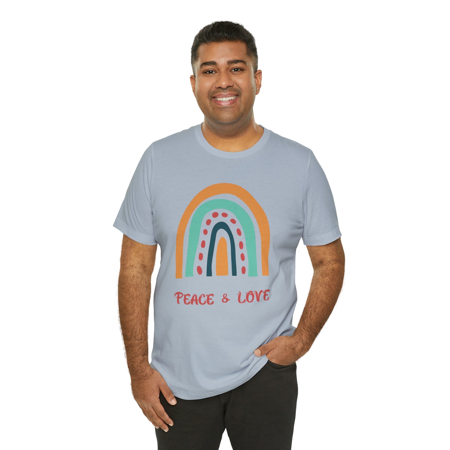 Peace and love Jersey Short Sleeve Tee