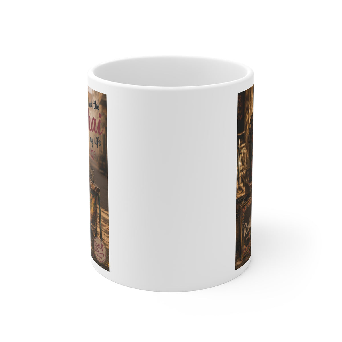 Tea Mug – "I've had the chai of my life" Rustic Vintage Indian Tea Design (11 oz)