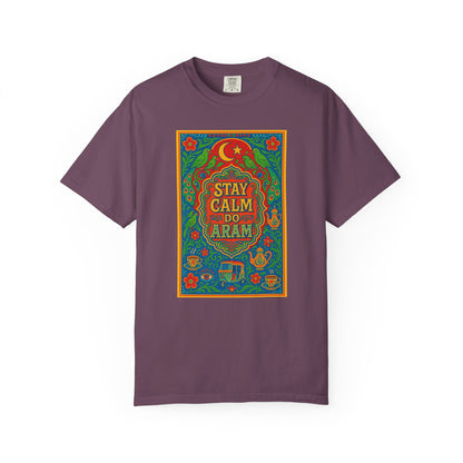Stay Calm Do Aram T-shirt, Colorful Graphic Tee, Unisex Casual Wear, Gift for Him/Her, Relaxation Shirt, Bohemian T-shirt