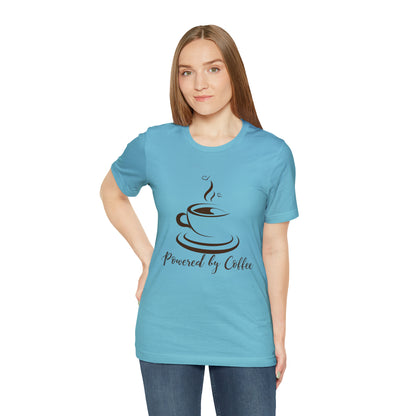 Powered by coffee Jersey Short Sleeve Tee