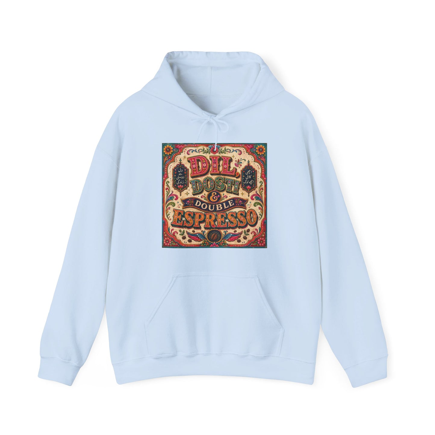 Espresso Vibes Hoodie — 'Dil Dosti & Double Espresso' Vintage Coffee Graphic