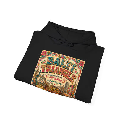 Baltimore Charm Hoodie - 'Balti Triangle' Vintage Food Poster Sweatshirt