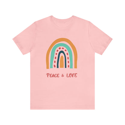 Peace and love Jersey Short Sleeve Tee