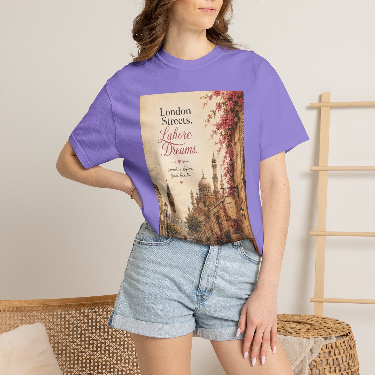 London Streets Vintage Tee — 'London Streets, Labor Dreams' Scenic Graphic T‑Shirt